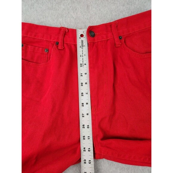 Beyond The Limit Red Denim Jeans Pants Mens 32x29 Bright Colored‎ Straight Leg - Picture 5 of 12